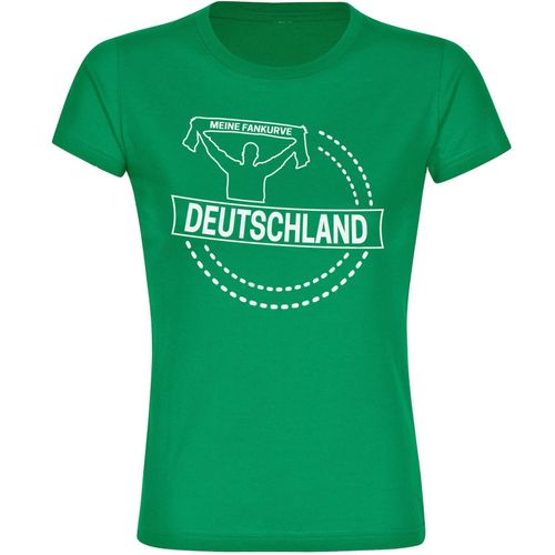 4068859267179 - multifanshop Damen T-Shirt - Deutschland - Meine Fankurve - Druck weiß - Frauen