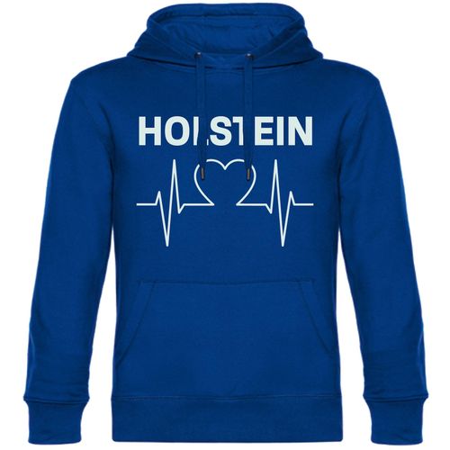 4068859403331 - multifanshop Kapuzen Sweatshirt - Holstein - Herzschlag - Druck weiß - Hoodie