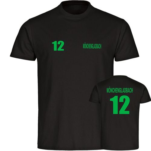 4068859170509 - multifanshop Kinder T-Shirt - Mönchengladbach - Trikot Nummer 12 - Druck grün - Kind