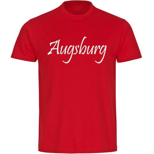 4068859156374 - multifanshop Herren T-Shirt - Augsburg - Schriftzug - Druck weiß - Männer 4068859156374 - multifanshop Herren T-Shirt - Augsburg - Schriftzug - Druck weiß - Männer