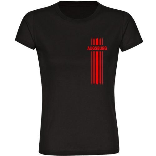 4068859118679 - multifanshop Damen T-Shirt - Augsburg - Streifen - Druck rot - Frauen 4068859118679 - multifanshop Damen T-Shirt - Augsburg - Streifen - Druck rot - Frauen