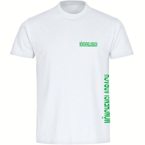 4068859167165 - multifanshop Herren T-Shirt - Mönchengladbach - Brust & Seite - Druck grün - Männer