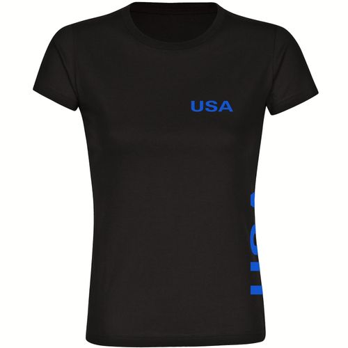 4068859324926 - multifanshop Damen T-Shirt - USA - Brust & Seite - Druck blau - Frauen 4068859324926 - multifanshop Damen T-Shirt - USA - Brust & Seite - Druck blau - Frauen