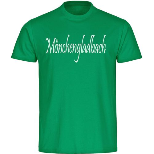 4068859184223 - multifanshop Herren T-Shirt - Mönchengladbach - Schriftzug - Druck weiß - Männer