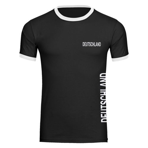4068859263898 - multifanshop Kontrast T-Shirt - Deutschland - Brust & Seite - Druck weiß - Männer