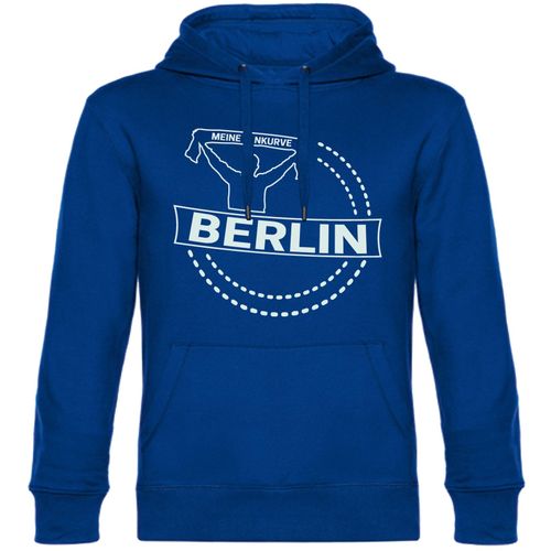 4068859050719 - multifanshop Kapuzen Sweatshirt - Berlin blau - Meine Fankurve - Druck weiß - Hoodie 4068859050719 - multifanshop Kapuzen Sweatshirt - Berlin blau - Meine Fankurve - Druck weiß - Hoodie