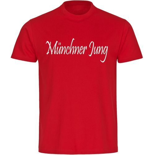 4068859155186 - multifanshop Kinder T-Shirt - München rot - Münchner Jung - Druck weiß - Kind 4068859155186 - multifanshop Kinder T-Shirt - München rot - Münchner Jung - Druck weiß - Kind