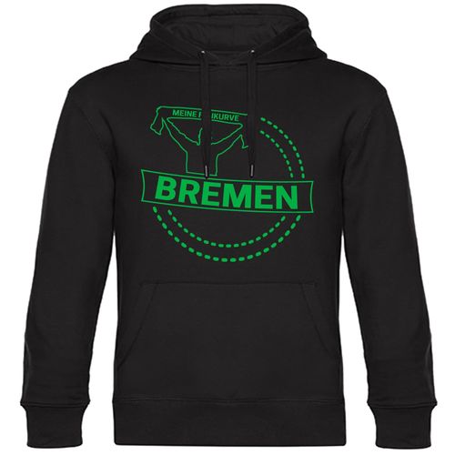4068859178406 - multifanshop Kapuzen Sweatshirt - Bremen - Meine Fankurve - Druck grün - Hoodie