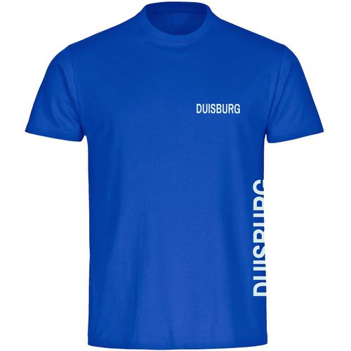 4068859017996 - multifanshop Herren T-Shirt - Duisburg - Brust & Seite - Druck weiß - Männer