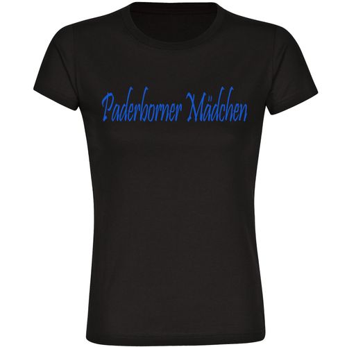 4068859064372 - multifanshop Damen T-Shirt - Paderborn - Paderborner Mädchen - Druck blau - Frauen