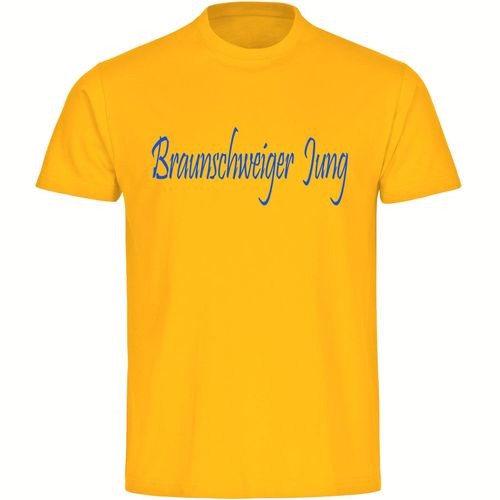 4068859205195 - multifanshop Herren T-Shirt - Braunschweig - Braunschweiger Jung - Druck blau - Männer