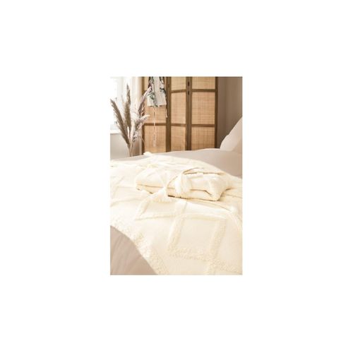 4002895176033 - Hahn Haustextilien Boho Kuscheldecke -versch Ausführungen - ecru