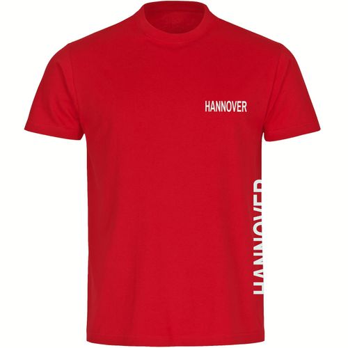 4068859404932 - multifanshop Herren T-Shirt - Hannover - Brust & Seite - Druck weiß - Männer