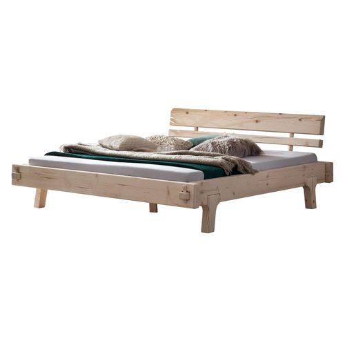 4059865176043 - Balkenbett Fichtenholz 200x200 Massivholz Bettgestell Doppelbett Ehebett BettBettrahmen