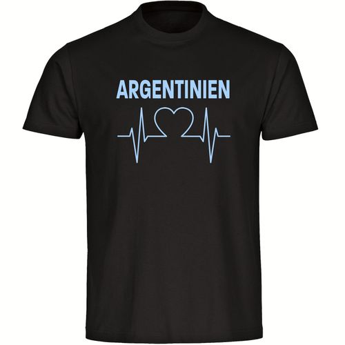 4068859273002 - multifanshop Herren T-Shirt - Argentinien - Herzschlag - Druck hellblau - Männer 4068859273002 - multifanshop Herren T-Shirt - Argentinien - Herzschlag - Druck hellblau - Männer