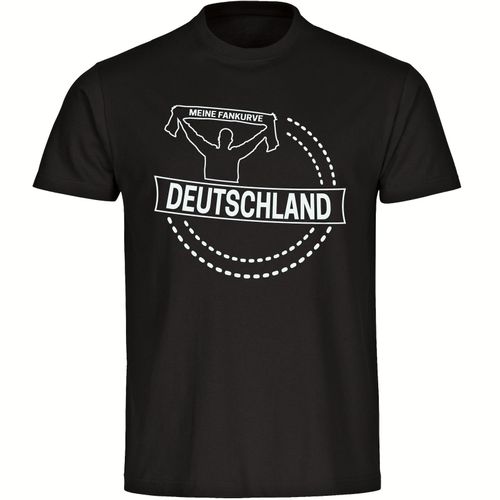 4068859260354 - multifanshop Kinder T-Shirt - Deutschland - Meine Fankurve - Druck weiß - Kind