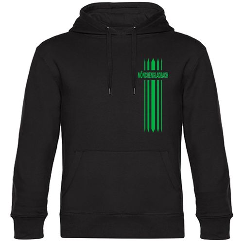 4068859177126 - multifanshop Kapuzen Sweatshirt - Mönchengladbach - Streifen - Druck grün - Hoodie