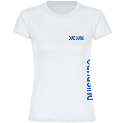 4068859018122 - multifanshop Damen T-Shirt - Duisburg - Brust & Seite - Druck blau - Frauen 4068859018122 - multifanshop Damen T-Shirt - Duisburg - Brust & Seite - Druck blau - Frauen