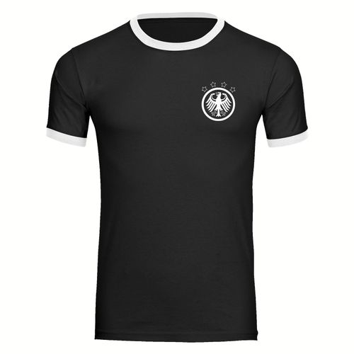 4068859272135 - multifanshop Kontrast T-Shirt - Deutschland - Adler Retro - Druck weiß - Männer