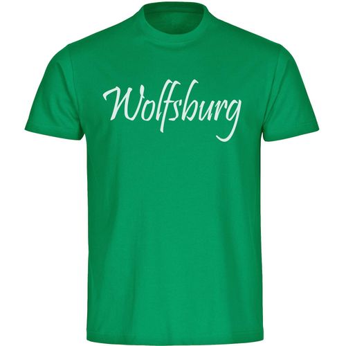 4068859184896 - multifanshop Kinder T-Shirt - Wolfsburg - Schriftzug - Druck weiß - Kind