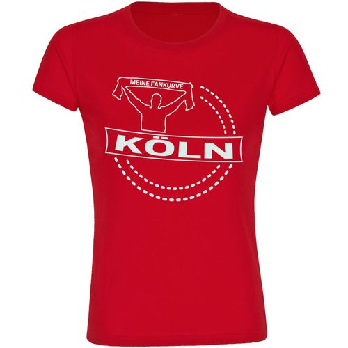 4068859138295 - multifanshop Damen T-Shirt - Köln - Meine Fankurve - Druck weiß - Frauen 4068859138295 - multifanshop Damen T-Shirt - Köln - Meine Fankurve - Druck weiß - Frauen