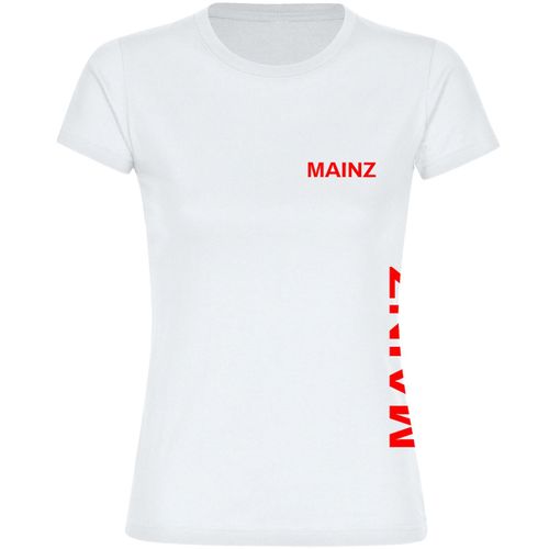 4068859083885 - multifanshop Damen T-Shirt - Mainz - Brust & Seite - Druck rot - Frauen 4068859083885 - multifanshop Damen T-Shirt - Mainz - Brust & Seite - Druck rot - Frauen