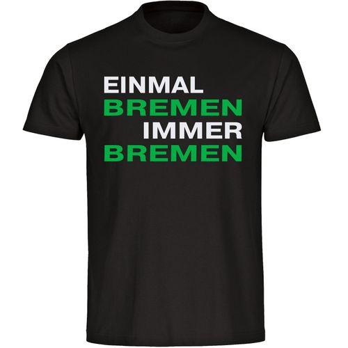 4068859180539 - multifanshop Kinder T-Shirt - Bremen - Einmal Immer - Druck grün - Kind