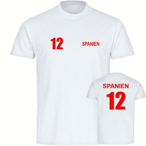 4068859222611 - multifanshop Kinder T-Shirt - Spanien - Trikot Nummer 12 - Druck rot - Kind 4068859222611 - multifanshop Kinder T-Shirt - Spanien - Trikot Nummer 12 - Druck rot - Kind