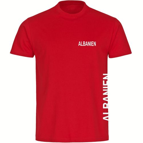 4068859448394 - multifanshop Herren T-Shirt - Albanien - Brust & Seite - Druck weiß - Männer 4068859448394 - multifanshop Herren T-Shirt - Albanien - Brust & Seite - Druck weiß - Männer