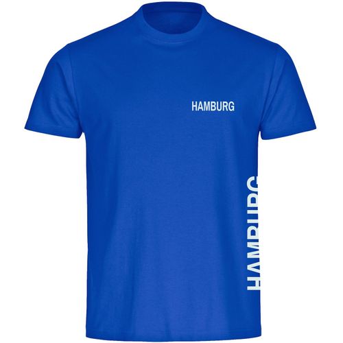 4068859006778 - multifanshop Herren T-Shirt - Hamburg - Brust & Seite - Druck weiß - Männer 4068859006778 - multifanshop Herren T-Shirt - Hamburg - Brust & Seite - Druck weiß - Männer