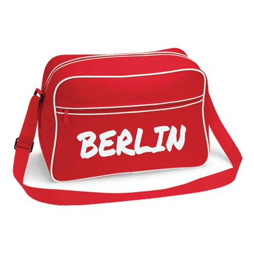 4068859498146 - multifanshop Retrotasche - Berlin rot - Textmarker - Druck weiß - Tasche 4068859498146 - multifanshop Retrotasche - Berlin rot - Textmarker - Druck weiß - Tasche