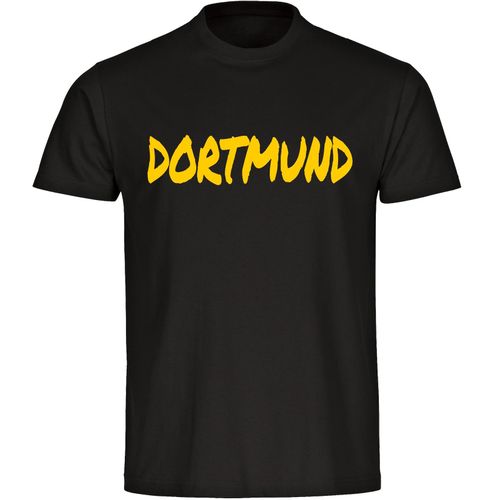 4068859490515 - multifanshop® Herren T-Shirt - Dortmund - Textmarker - Druck gelb - Männer