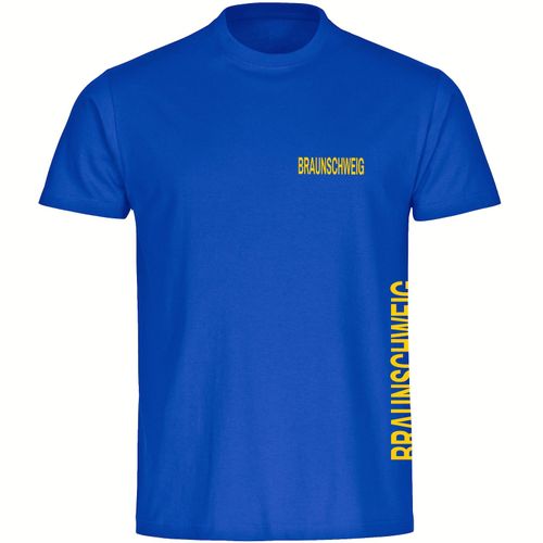 4068859197926 - multifanshop Herren T-Shirt - Braunschweig - Brust & Seite - Druck gelb - Männer 4068859197926 - multifanshop Herren T-Shirt - Braunschweig - Brust & Seite - Druck gelb - Männer