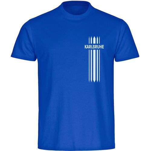 4068859047740 - multifanshop Kinder T-Shirt - Karlsruhe - Streifen - Druck weiß - Kind 4068859047740 - multifanshop Kinder T-Shirt - Karlsruhe - Streifen - Druck weiß - Kind