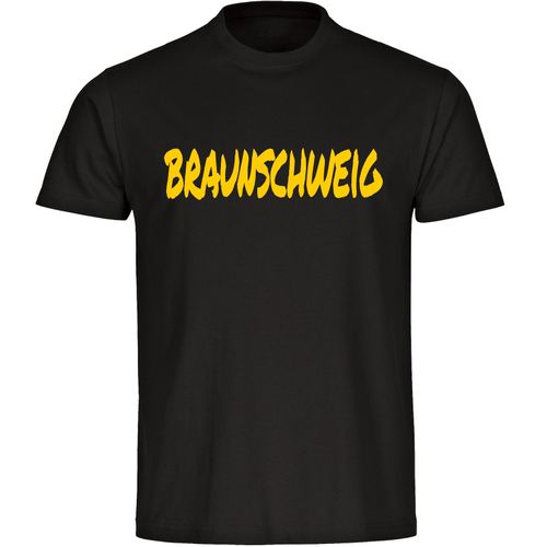 4068859501860 - multifanshop Herren T-Shirt - Braunschweig - Textmarker - Druck gelb - Männer 4068859501860 - multifanshop Herren T-Shirt - Braunschweig - Textmarker - Druck gelb - Männer