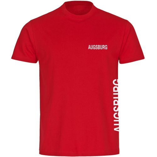 4068859070243 - multifanshop Herren T-Shirt - Augsburg - Brust & Seite - Druck weiß - Männer 4068859070243 - multifanshop Herren T-Shirt - Augsburg - Brust & Seite - Druck weiß - Männer