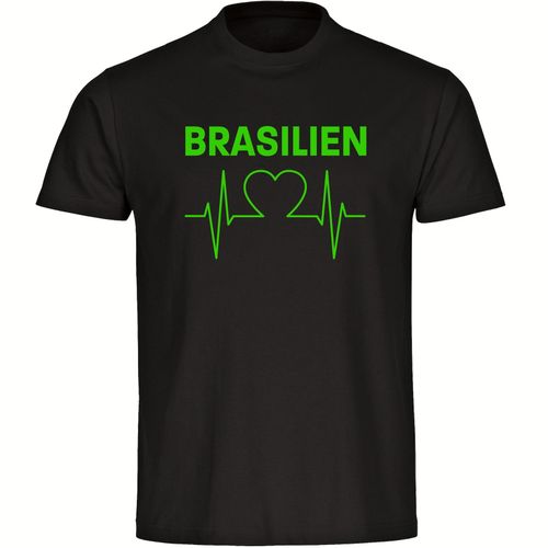 4068859285197 - multifanshop Herren T-Shirt - Brasilien - Herzschlag - Druck gelb - Männer 4068859285197 - multifanshop Herren T-Shirt - Brasilien - Herzschlag - Druck gelb - Männer