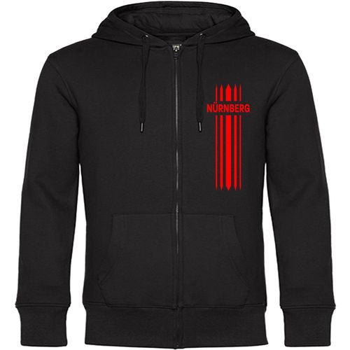 4068859130978 - multifanshop Kapuzen Sweatshirt Jacke - Nürnberg - Streifen - Druck rot - Sweat 4068859130978 - multifanshop Kapuzen Sweatshirt Jacke - Nürnberg - Streifen - Druck rot - Sweat