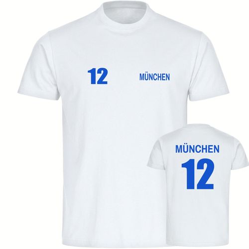 4068859029296 - multifanshop Herren T-Shirt - München blau - Trikot Nummer 12 - Druck blau - Männer 4068859029296 - multifanshop Herren T-Shirt - München blau - Trikot Nummer 12 - Druck blau - Männer