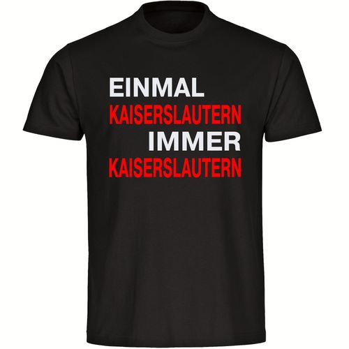 4068859144722 - multifanshop Herren T-Shirt - Kaiserslautern - Einmal Immer - Druck rot - Männer 4068859144722 - multifanshop Herren T-Shirt - Kaiserslautern - Einmal Immer - Druck rot - Männer