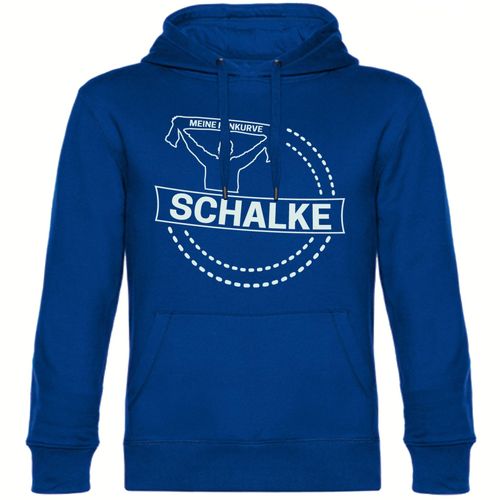 4068859005573 - multifanshop Kapuzen Sweatshirt - Schalke - Meine Fankurve - Druck weiß - Hoodie