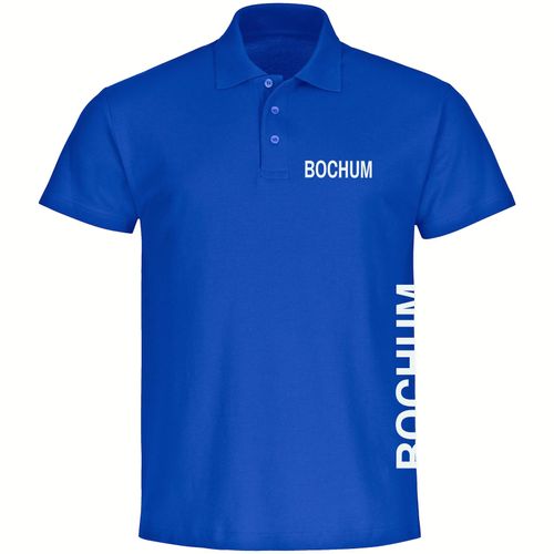 4068859016074 - multifanshop Poloshirt - Bochum - Brust & Seite - Druck weiß - Polo