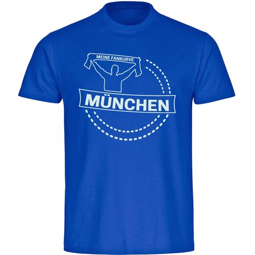 4068859055462 - multifanshop Herren T-Shirt - München blau - Meine Fankurve - Druck weiß - Männer 4068859055462 - multifanshop Herren T-Shirt - München blau - Meine Fankurve - Druck weiß - Männer