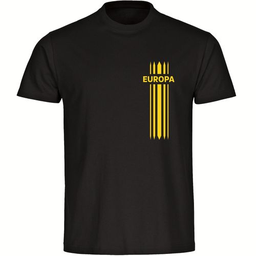 4068859302610 - multifanshop Herren T-Shirt - Europa - Streifen - Druck gelb - Männer 4068859302610 - multifanshop Herren T-Shirt - Europa - Streifen - Druck gelb - Männer