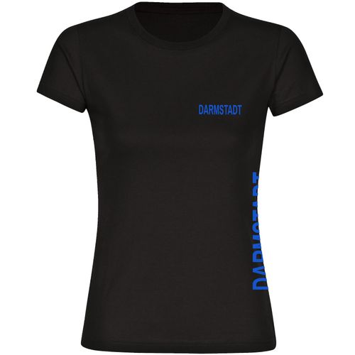 4068859016845 - multifanshop Damen T-Shirt - Darmstadt - Brust & Seite - Druck blau - Frauen 4068859016845 - multifanshop Damen T-Shirt - Darmstadt - Brust & Seite - Druck blau - Frauen
