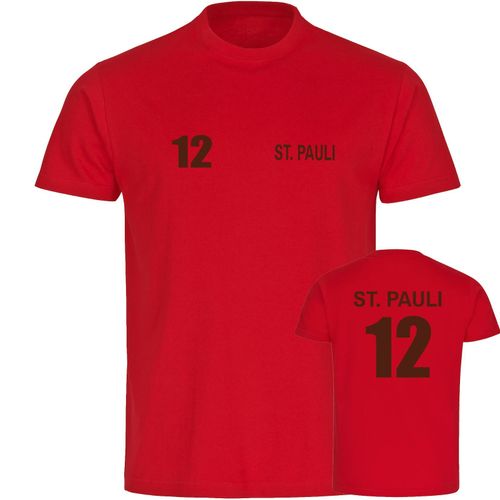 4068859192273 - multifanshop Herren T-Shirt - St Pauli - Trikot Nummer 12 - Druck braun - Männer 4068859192273 - multifanshop Herren T-Shirt - St Pauli - Trikot Nummer 12 - Druck braun - Männer