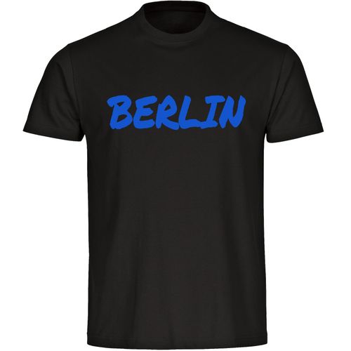 4068859495459 - multifanshop Herren T-Shirt - Berlin blau - Textmarker - Druck blau - Männer 4068859495459 - multifanshop Herren T-Shirt - Berlin blau - Textmarker - Druck blau - Männer