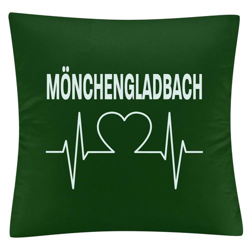 4068859174330 - multifanshop Kissenbezug - Mönchengladbach - Herzschlag - Druck weiß - Kissen 4068859174330 - multifanshop Kissenbezug - Mönchengladbach - Herzschlag - Druck weiß - Kissen