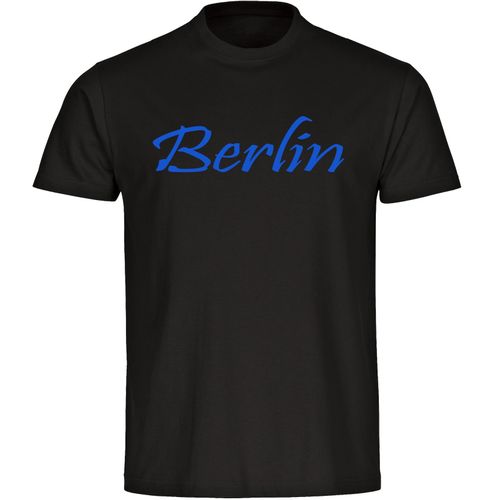 4068859064655 - multifanshop Herren T-Shirt - Berlin blau - Schriftzug - Druck blau - Männer 4068859064655 - multifanshop Herren T-Shirt - Berlin blau - Schriftzug - Druck blau - Männer