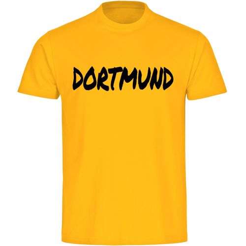 4068859490591 - multifanshop® Herren T-Shirt - Dortmund - Textmarker - Druck schwarz - Männer